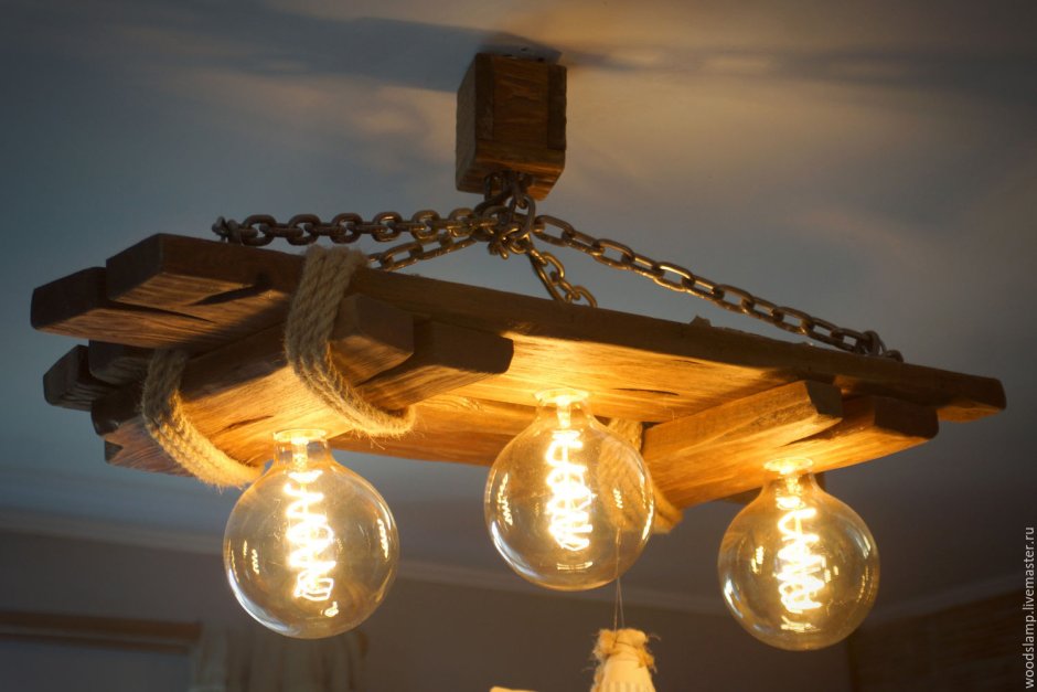 Светильник в деревенском стиле