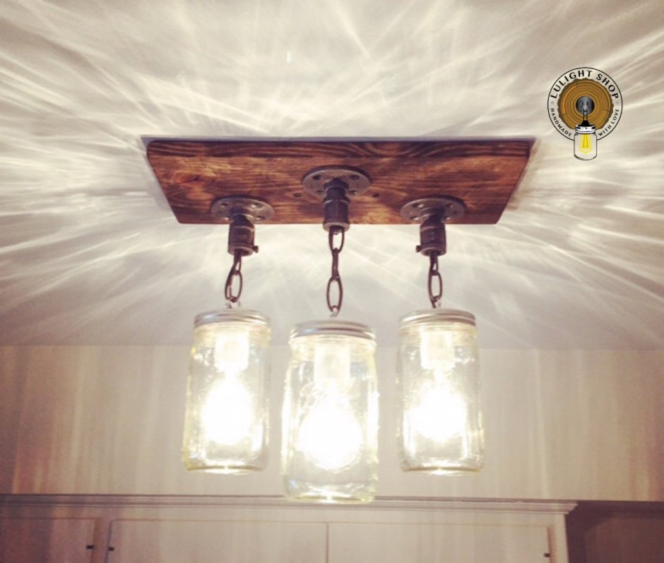 Distressed Globe Wooden Pendant 1 Light Farmhouse Fixture