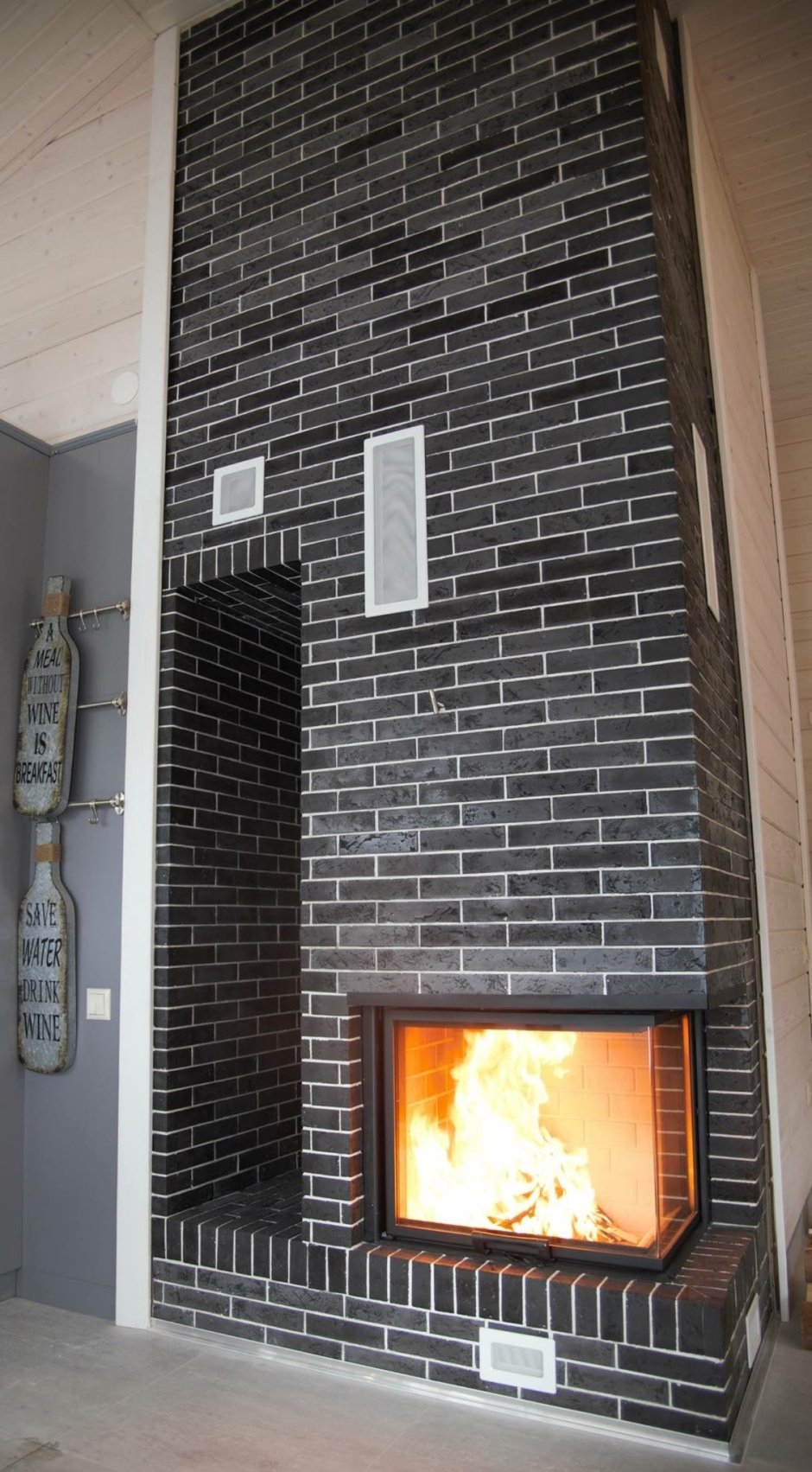 Камин из клинкерного кирпича