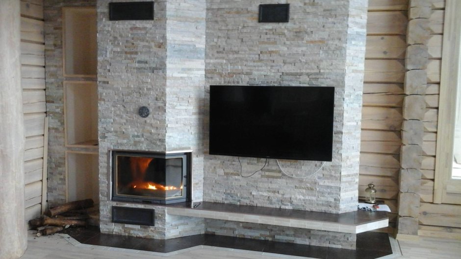 Камин из плитки