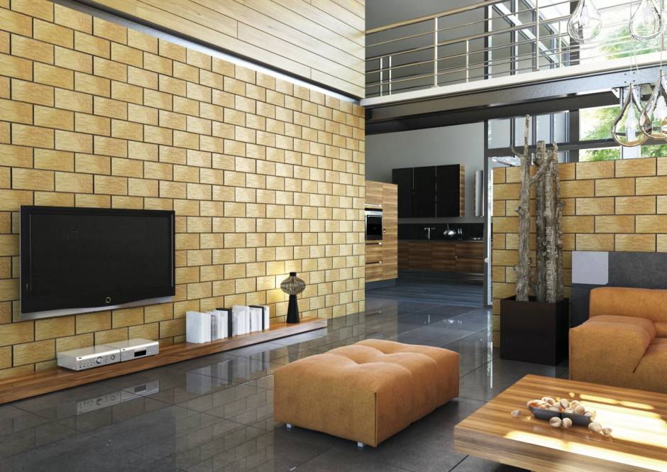 Камин из клинкерного кирпича