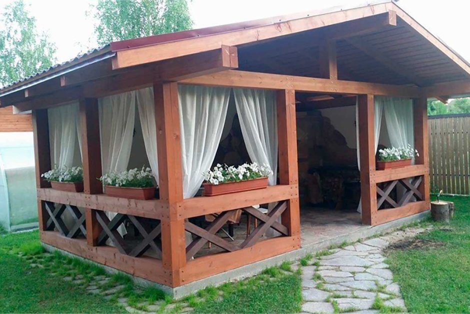 Веранда пергола закрытая