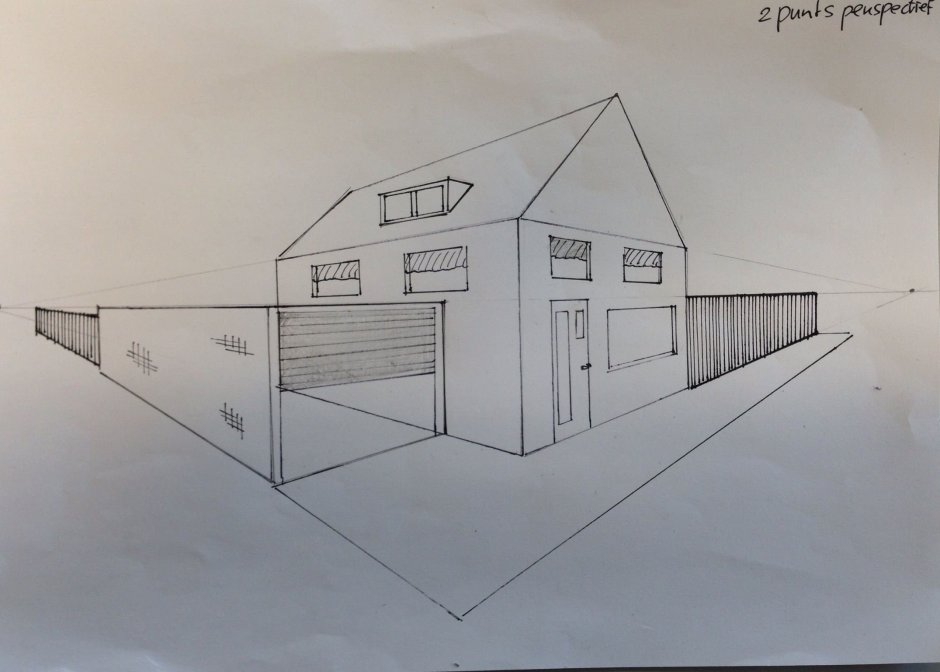 Домик в угловой перспективе