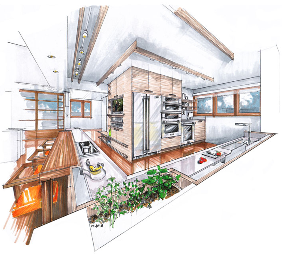 Дом в линейной перспективе