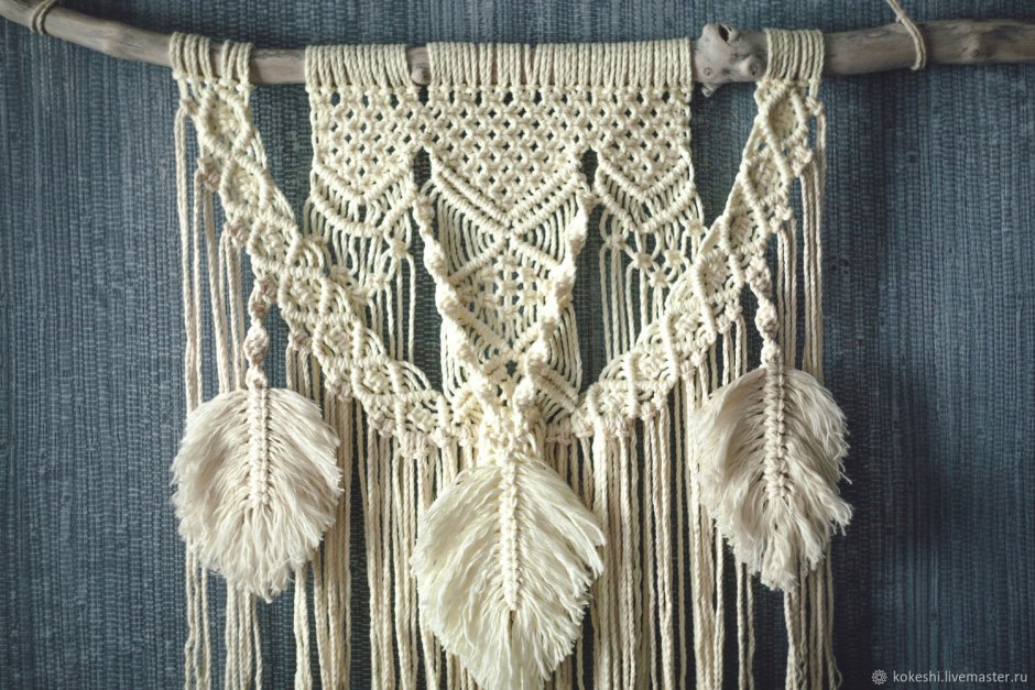 Макраме джут панно