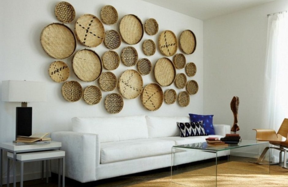 Панно на стену из джута в морском стиле