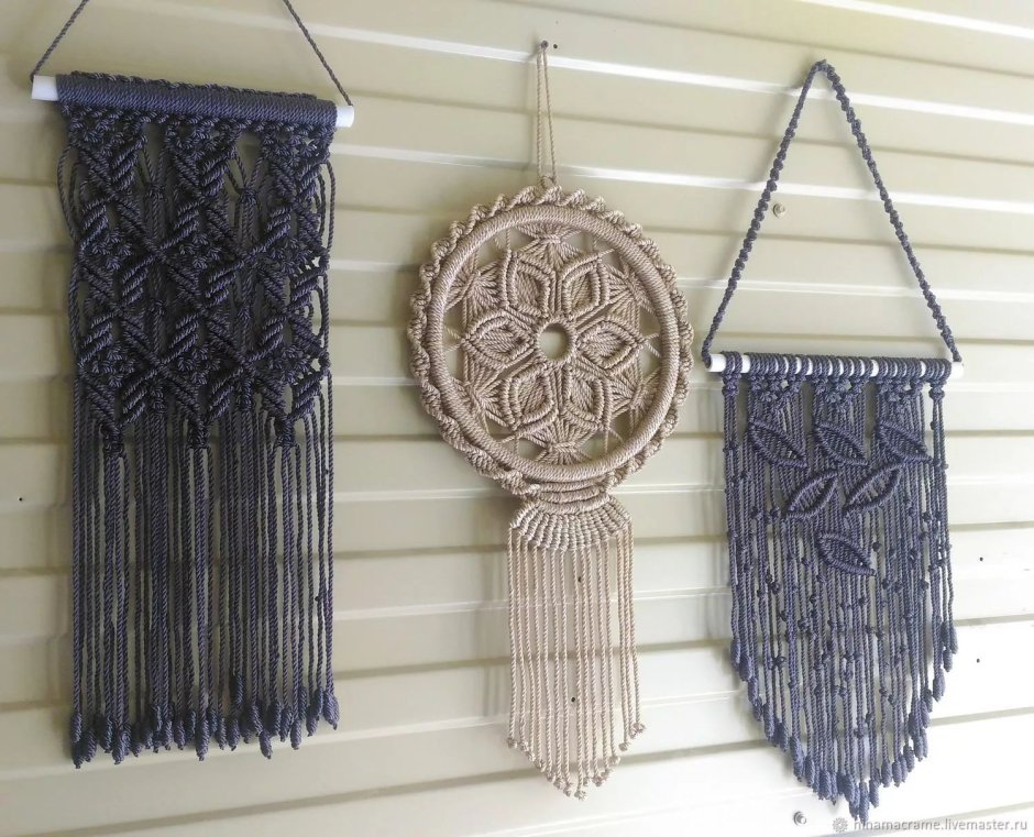 Плетеный настенный декор