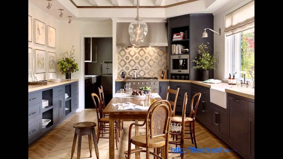 Бежевый и серый в интерьере кухни