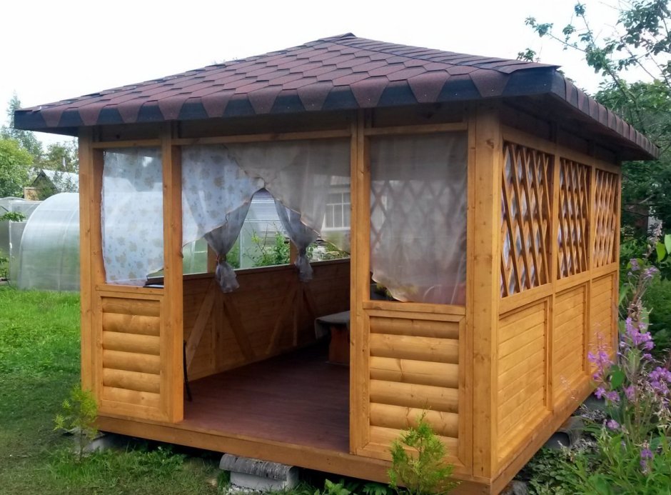 Беседка 3 на 6 с мангалом