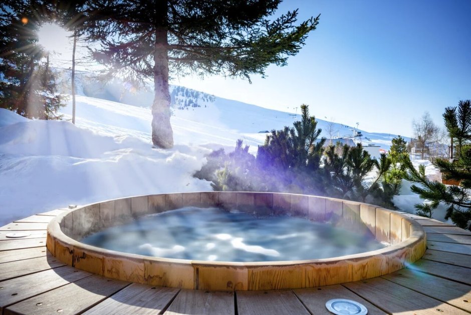 Куршевель бассейн на улице