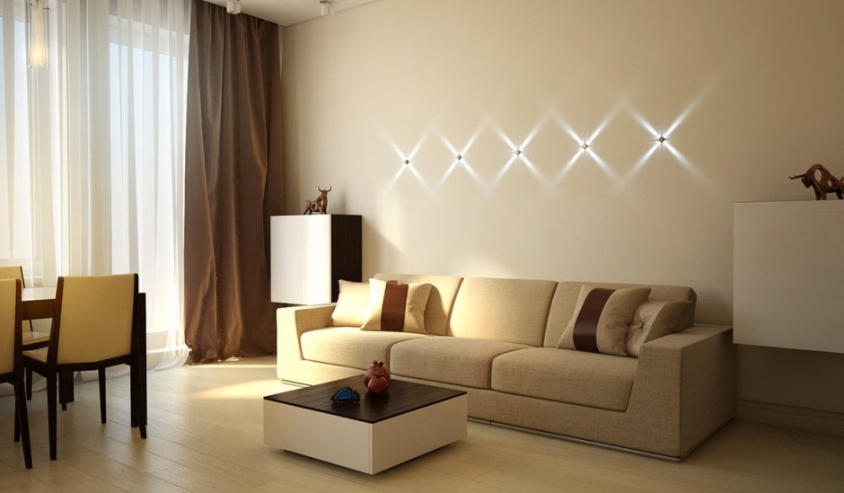 Яркий интерьер с открытой проводкой