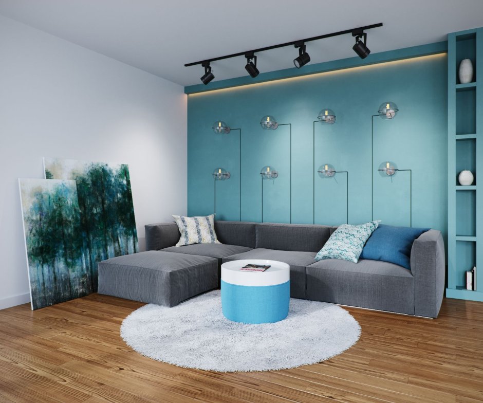 Светильники над диваном в гостиной