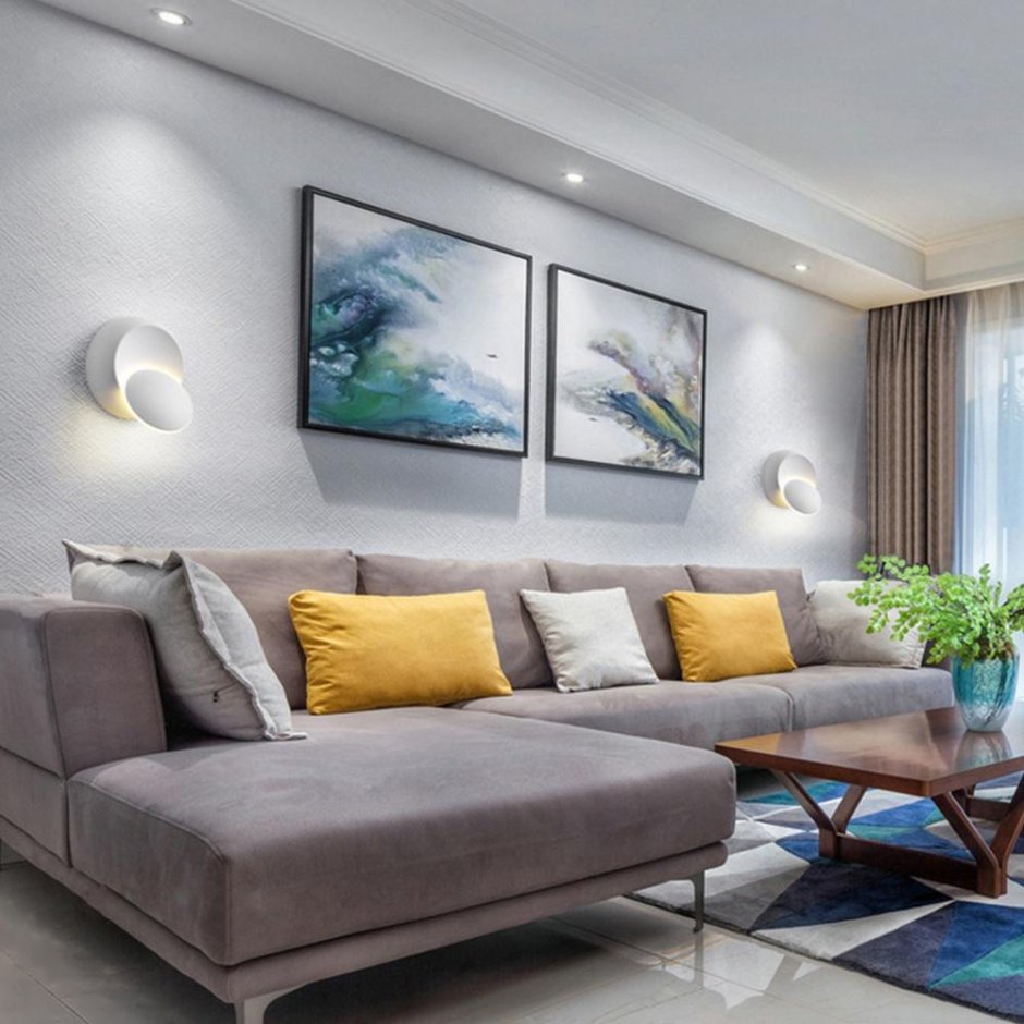 Бра над диваном