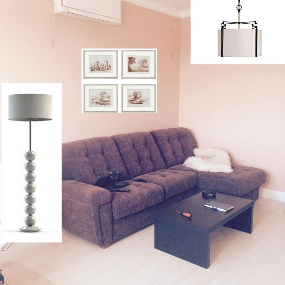 Бра над диваном в интерьере