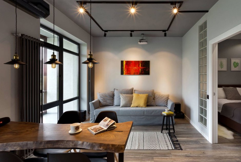 Бра над диваном в гостиной