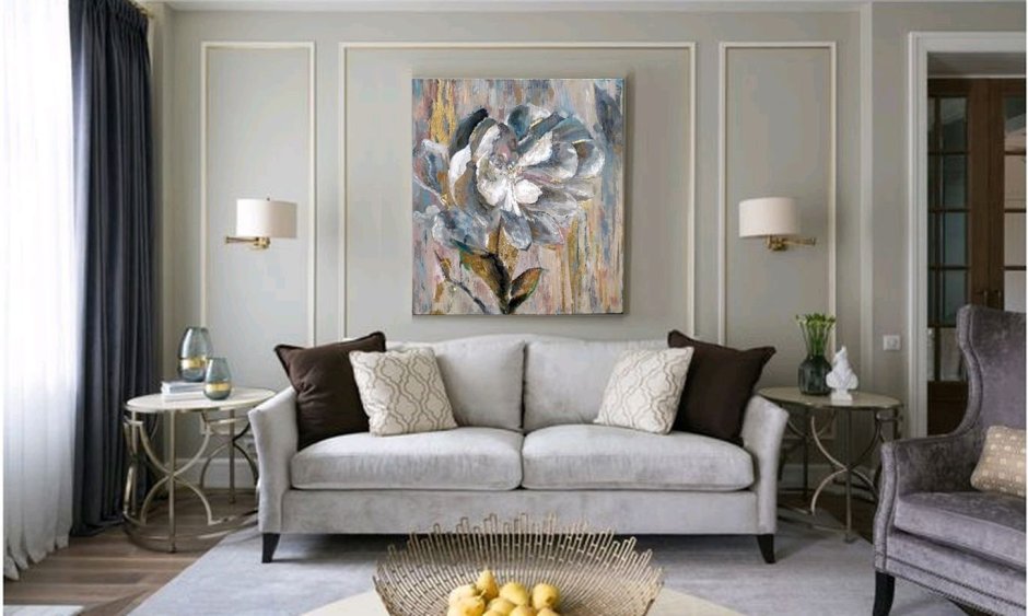 Подвесные светильники над диваном