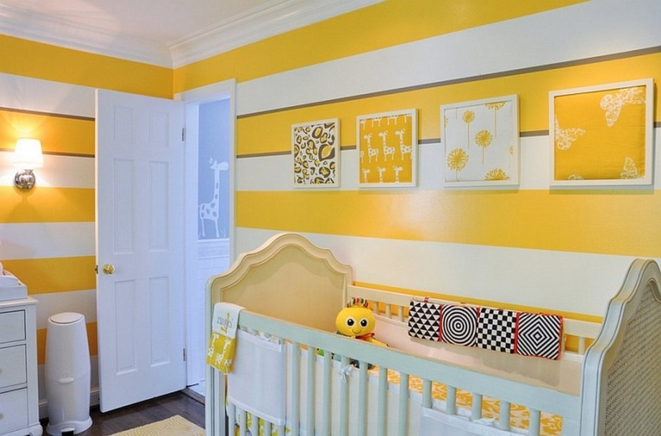 Детские комнаты в желтом цвете