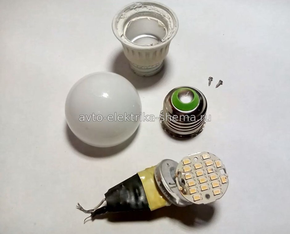 Переноска из светодиодной лампы на 220 вольт