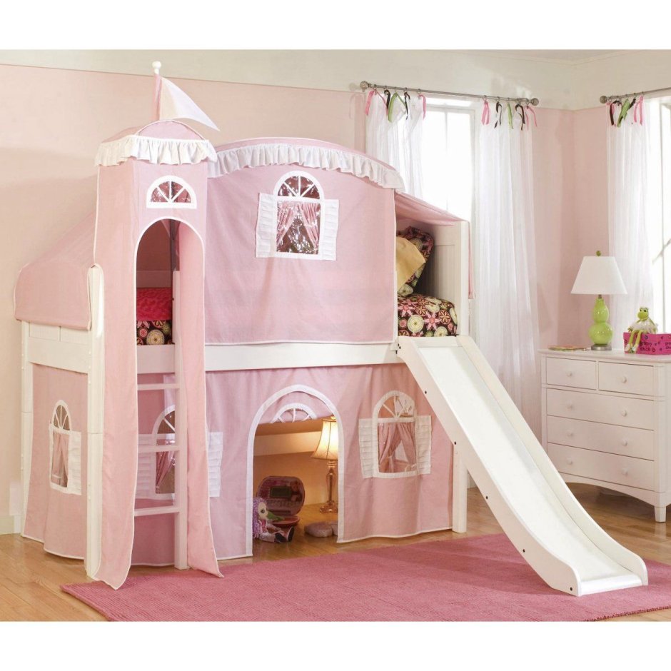 Детская кровать чердак замок принцессы