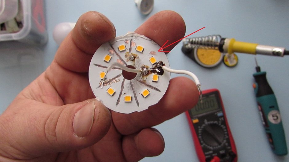 Переделка светодиодной лампы ms206