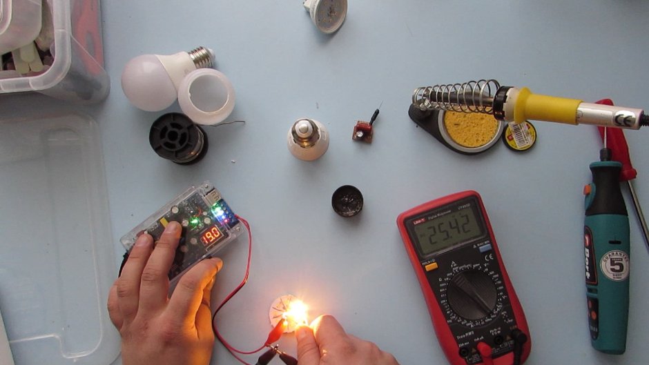 Переделка светодиодной лампы с 220 на 12 вольт