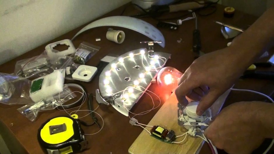 Самодельный лед светильник