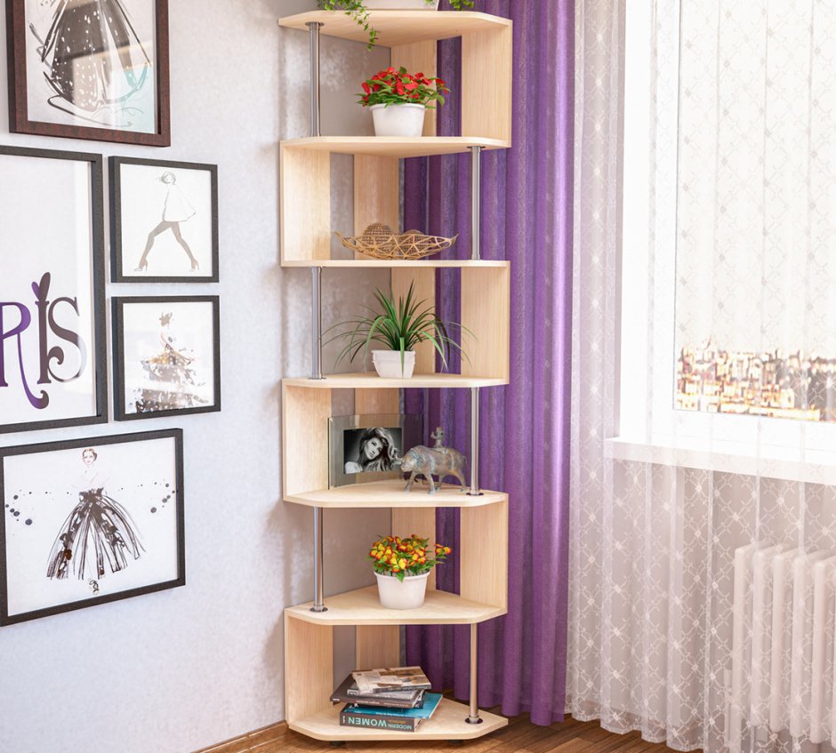 Кованые угловые полки