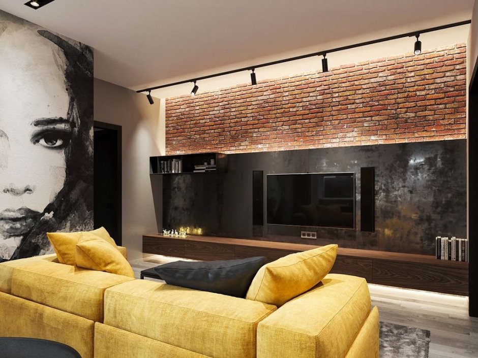 Гостиная лофт