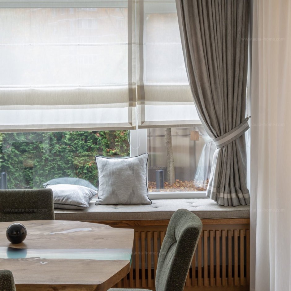 Римские шторы на кухонное окно