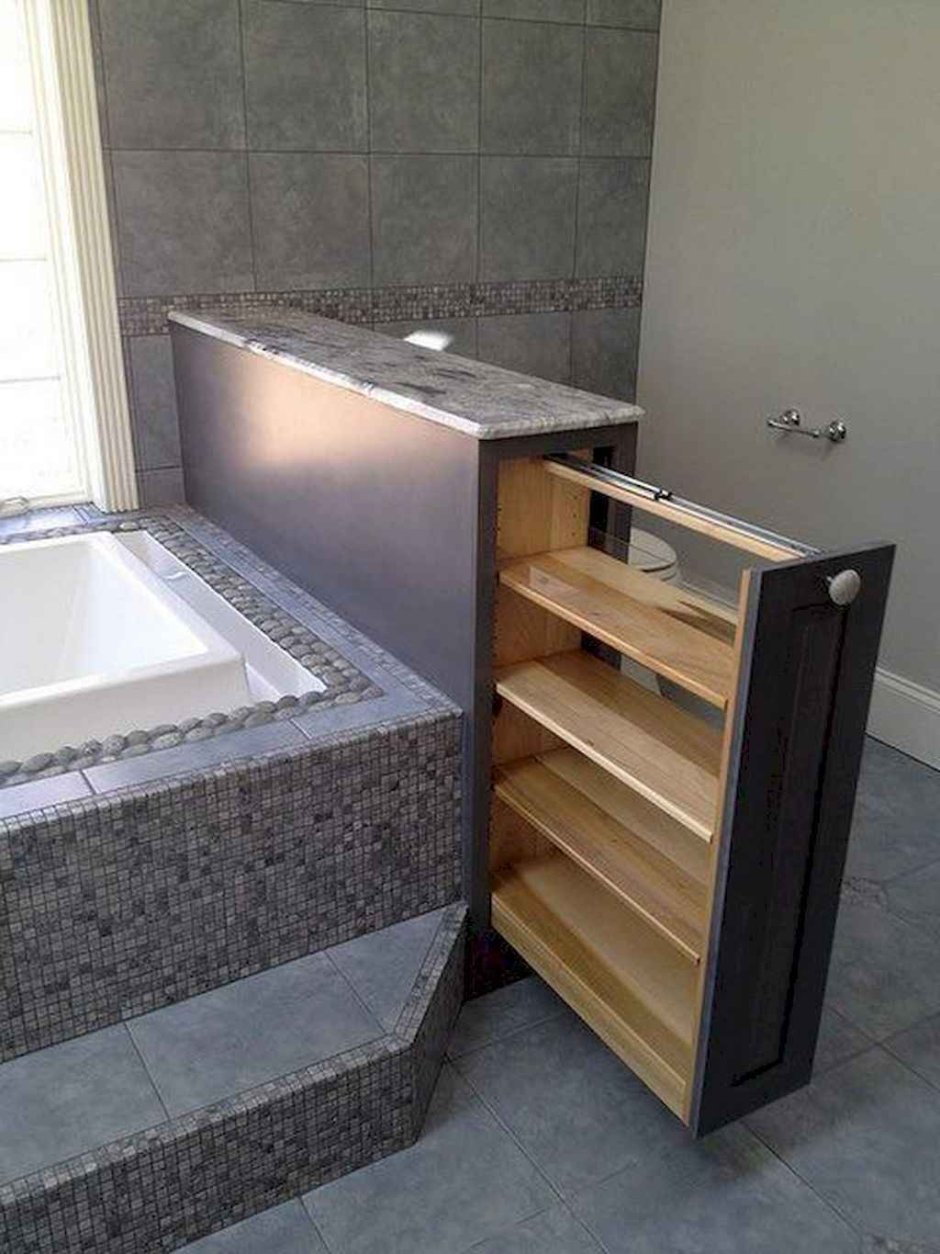 Выдвижной шкаф для ванной комнаты