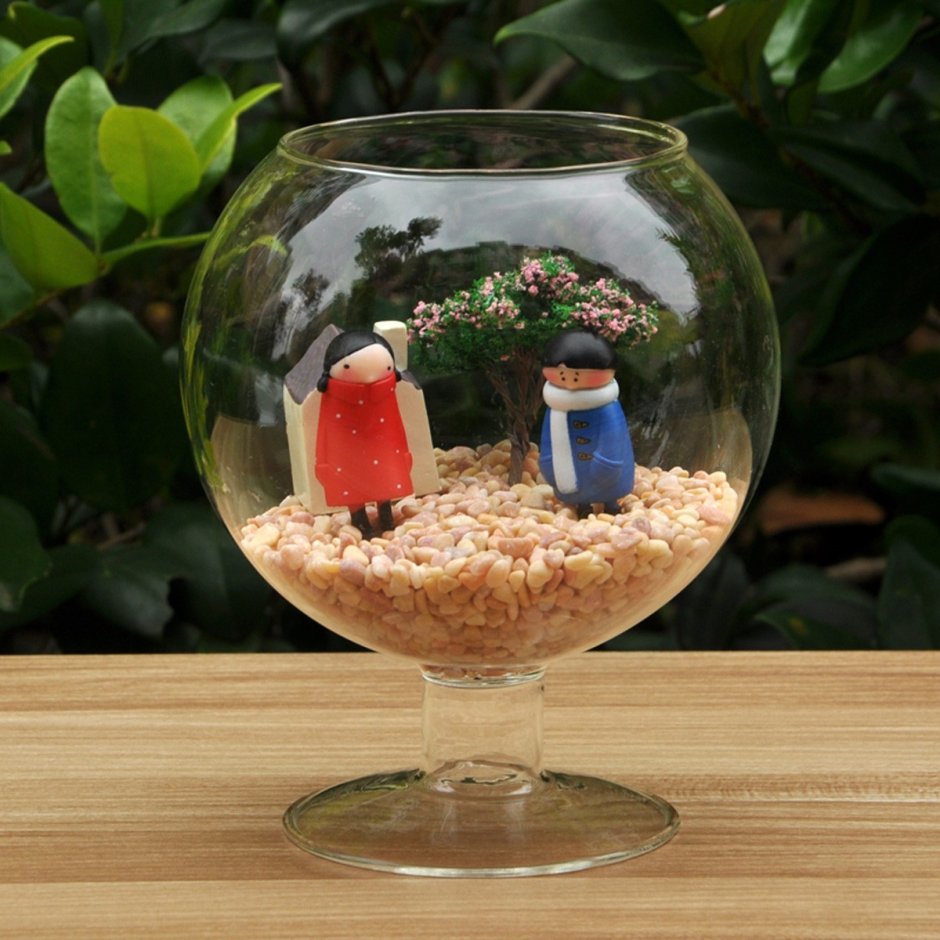 Декор круглой вазы