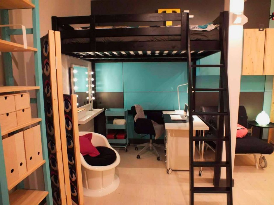 2хспальная кровать чердак