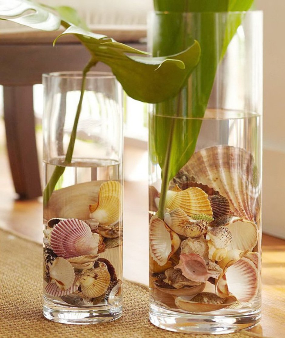 Декор стеклянной вазы