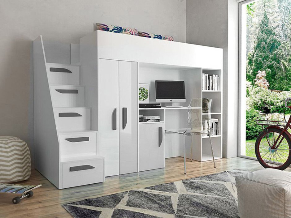 Кровать детская двухъярусная Мезонин