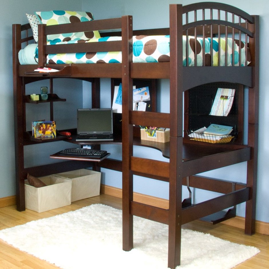 Двухъярусная кровать со столом