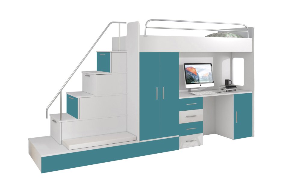 Кровать детская двухъярусная Мезонин