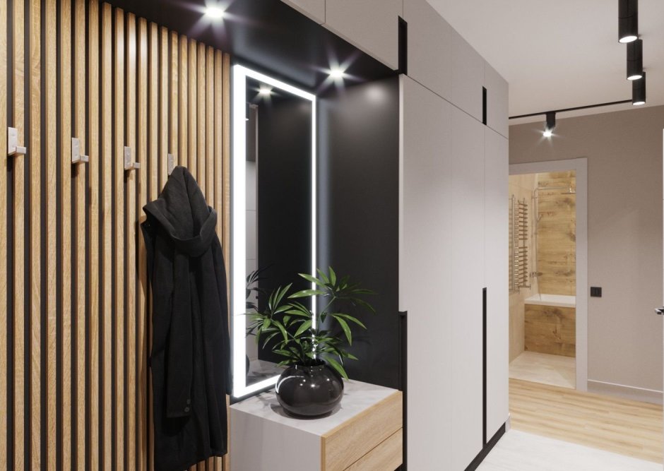 Декоративная перегородка в прихожей