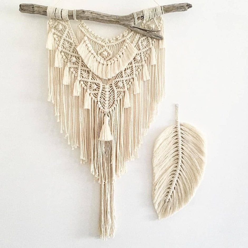 Макраме панно на палке