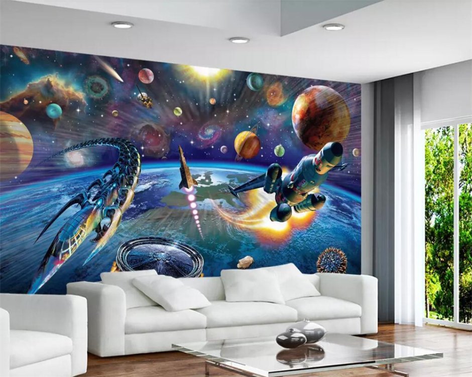 Фреска космос на стену
