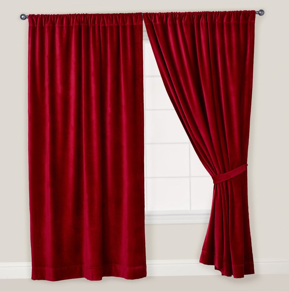 Красные портьеры