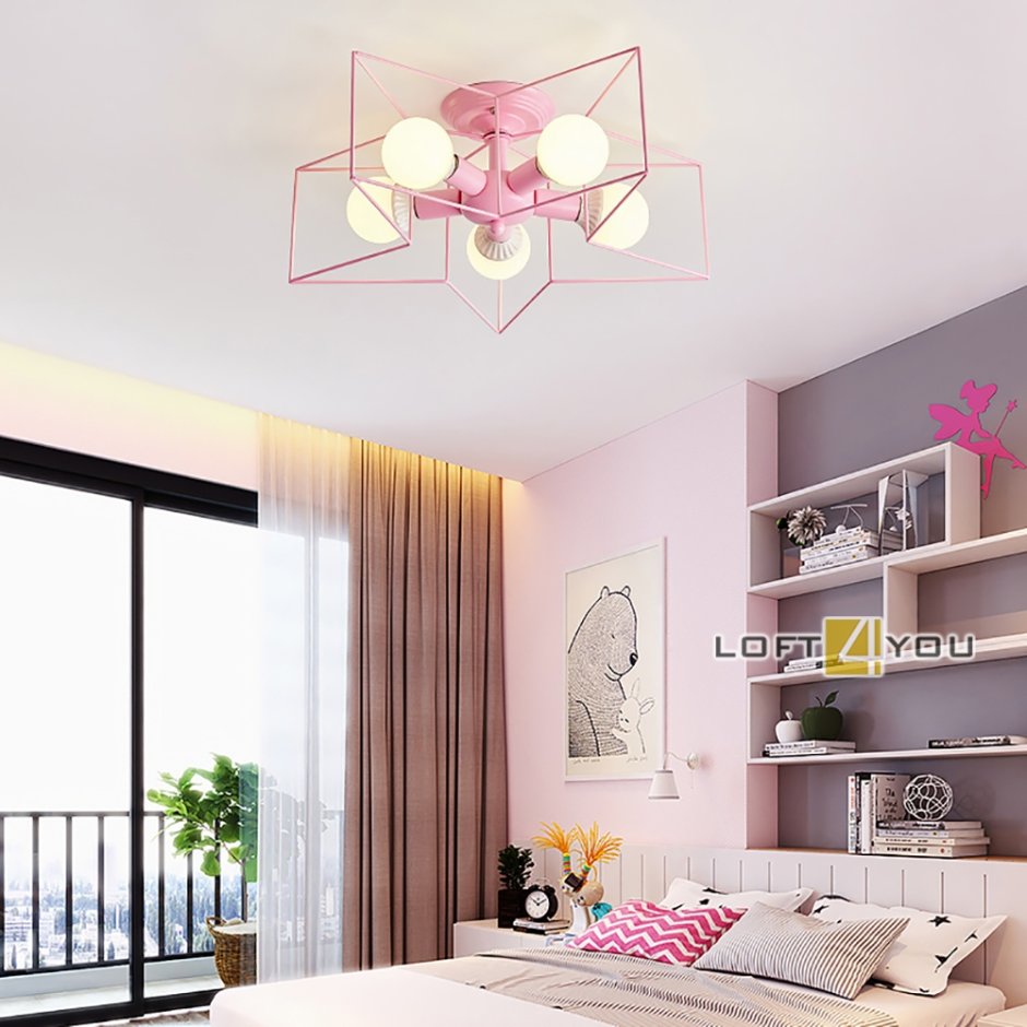 Люстра в комнату для девочки