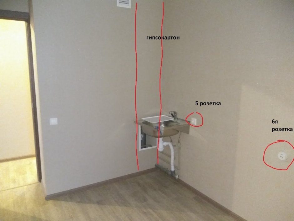 Розетки для гипсокартонной стены