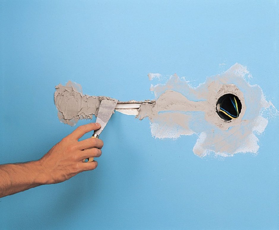 Кабель в гипсокартоне