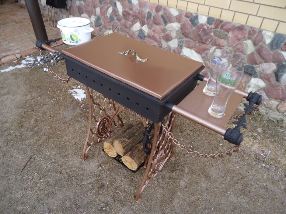 Мангал из станины Зингер