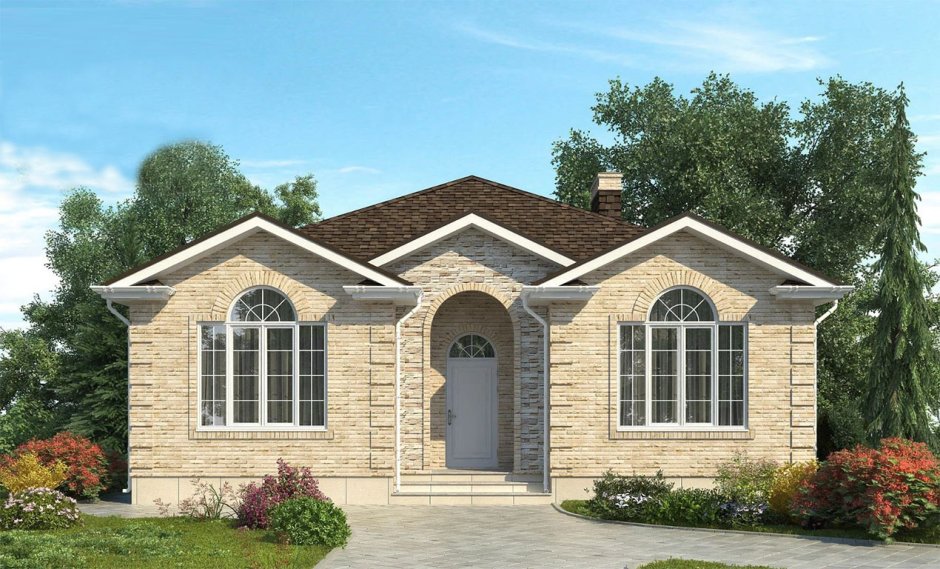 Фасады одноэтажных домов