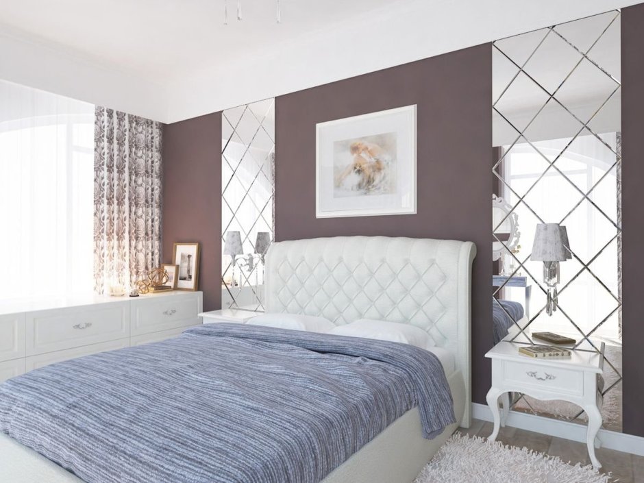 Зеркало в стиле Неоклассика в спальне