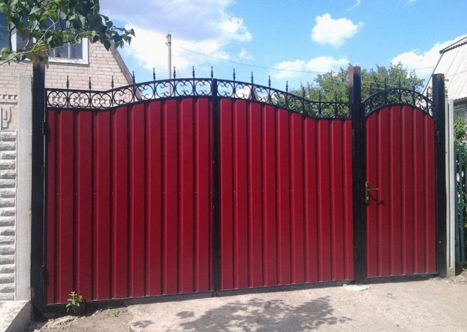 RAL 3005 профлист забор