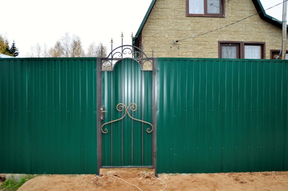 Забор цвет морской волны