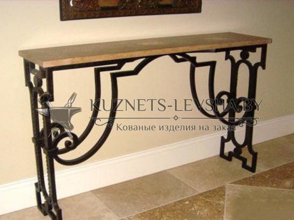 Консоль слоновая кость с серебром Жанна - knn02