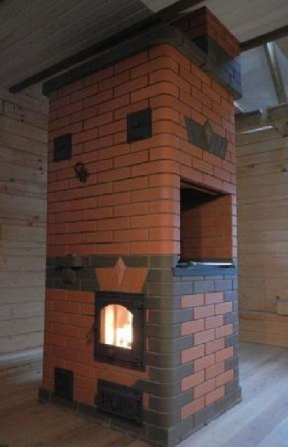 Отопительно-варочная печь "большая Кроха"